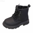 thumbnail image 1 of LYHao Stylish Girls Boots Soft Sole Short Ankle Boots Kids For Girls ,Girls Boots Sizes 12 Black(5.5-6 Years), 1 of 5