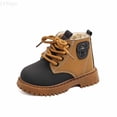thumbnail image 1 of LYHao Stylish Winter Boys Boots With Warm And Easy Side Zipper Closure For Kids' Comfort And In Cold Weather Durable Casual ,Girls Boots Sizes 6.5 Black(12-18 Months), 1 of 6