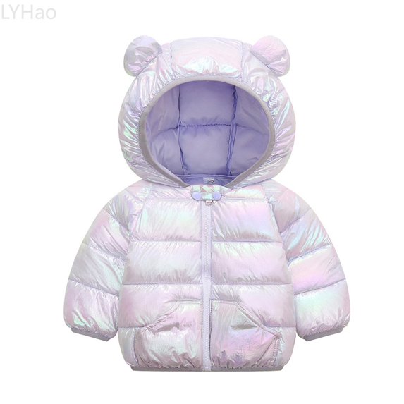 LYHao Toddler Boys Girls Winter Coat Hooded Jacket Wear Windproof Zipper Warm Outwear Girls Jacket Coat,Sizes 2-3 Years
