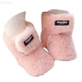 thumbnail image 1 of LYHao Winter Baby Boots Soft Sole First Warm Lined Footwear Cozy Shoes Non Flexible Socks For Girls Boys Toddlers Indoor Outdoor Booties ,Girls Boots Sizes 6 Red(13), 1 of 6