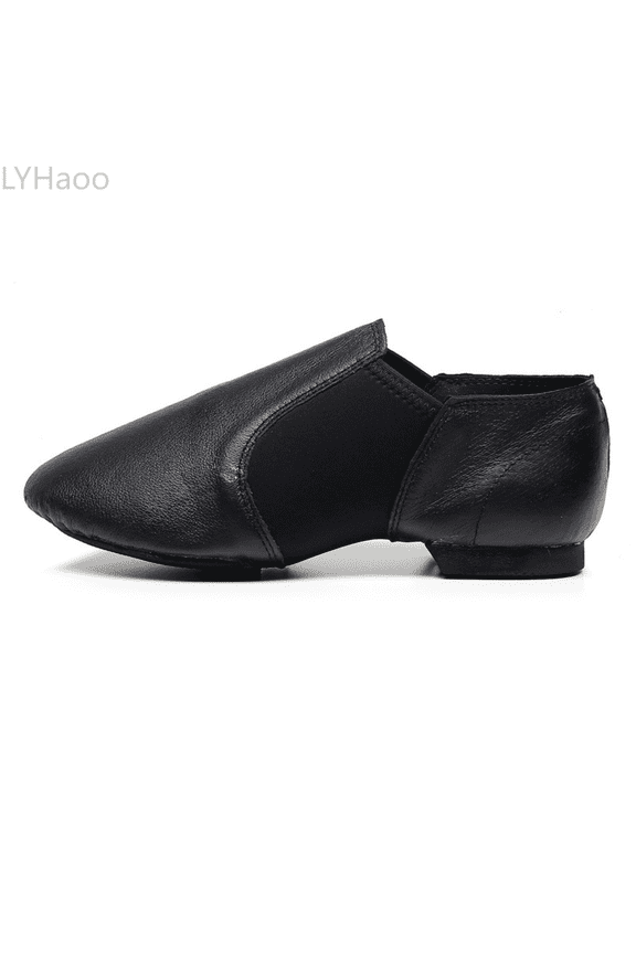 Azz Shoes For Girls And Boys PU Leather Slip On Jazz Dance Shoes (Toddler/Little Kid/Big Kid) Sizes 2 Bid Kid Black(10-10.5 Years)