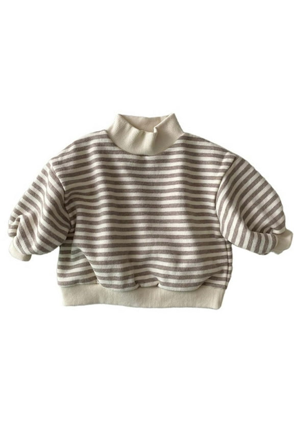 Baby Girl Boy Knit Sweater Blouse Pullover Sweatshirt Warm Crewneck Long Sleeve Tops For Infant Toddler Kids Pullover Cute Casual Sizes 6-12 Months Gray