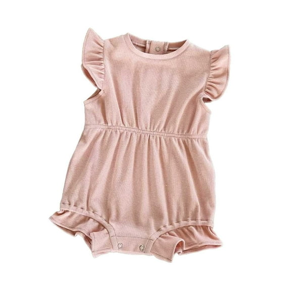 LYHaoo Baby Girl's Sleeveless Jumpsuit Infant Bodysuit Summer Clothing For 0 1 Year Olds Girls Jumpsuit Romper 18-24 Months Pink(Toddler)