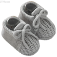 thumbnail image 1 of LYHaoo Baby Girls First Walking Shoes Soft Sole Knit Booties With Bow For Infant Toddler Winter Indoor Outdoor Suitable For 0 12 Months Sizes 5 Toddler Gray(9-12 Months), 1 of 5