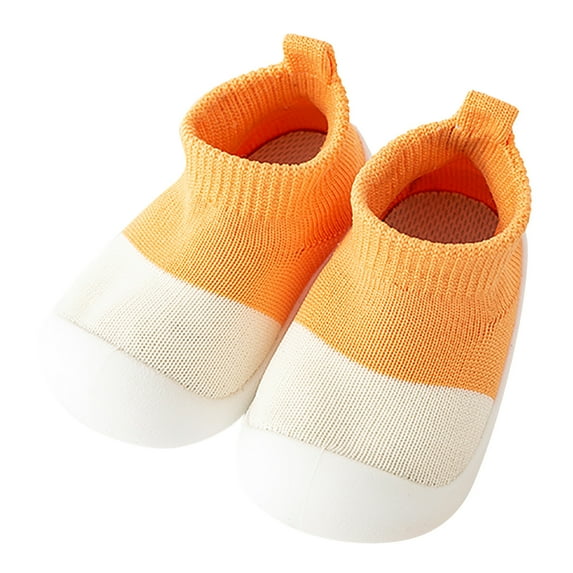 LYHaoo Baby Girls Sneakers Soft Sole Breathable Mesh Walking Shoes For Toddler 0 24 Months Casual Beach School Party Sport Outfit Sizes 7 Orange(Little Kid)