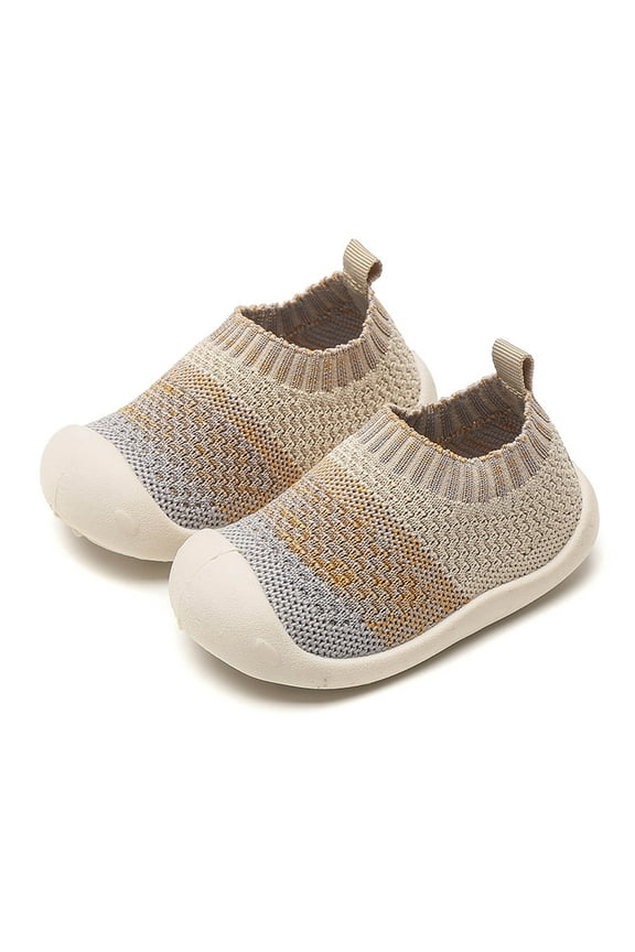 Baby Shoes Baby Boys Girls Sock Shoes Breathable Toddlers Slippers Indoor Outdoor Boots First Walking Shoes On Sneakers Non With Soft Rubber Soles Sizes 5 Yellow(Toddler)