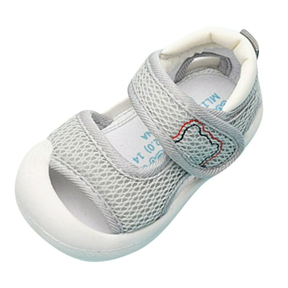 LYHaoo Baby Shoes Boys And Girls Walking Shoes Comfortable And Fashionable Shoes Sizes 3 Gray(Toddler)