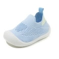 thumbnail image 1 of LYHaoo Baby Shoes Boys Girls Breathable Non Walking Sock Shoes First Walking Shoes With Soft Rubber Sole Infant Toddler Slipper Sneaker Sizes 5.5 Blue(Toddler), 1 of 5