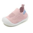 thumbnail image 1 of LYHaoo Baby Shoes Boys Girls Breathable Non Walking Sock Shoes First Walking Shoes With Soft Rubber Sole Infant Toddler Slipper Sneaker Sizes 5.5 Pink(Toddler), 1 of 6