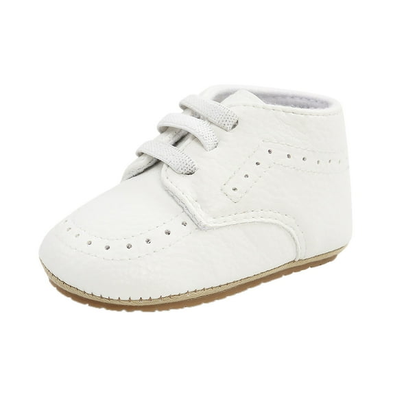 LYHaoo Baby Shoes Spring And Autumn 0 1 Year Old Baby Shoes Casual British Style Walking Shoes Sizes 6 White(Toddler)
