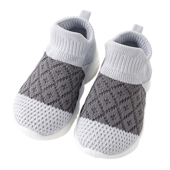 LYHaoo Baby Sneakers For First Soft Sole Infant Shoes Breathable Comfortable Toddler Shoes For Boys Girls Daily Casual Wear Sizes 9 Gray(Little Kid)