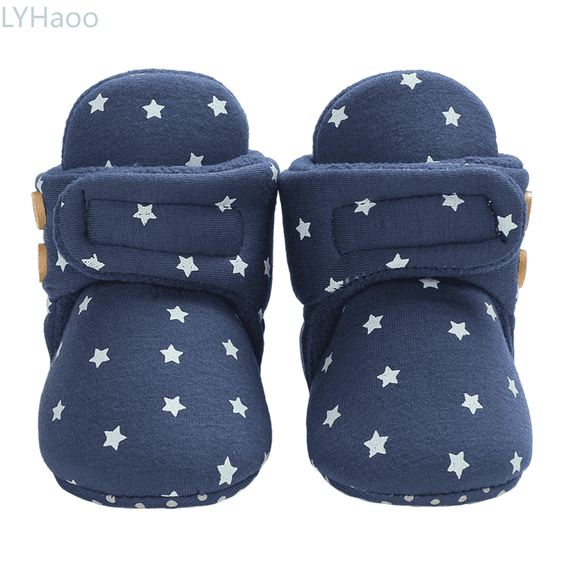 LYHaoo Baby Sneakers For Winter Warm Soft Sole First Shoes Cozy Lined Toddler Booties For Boys And Girls Sizes 4 Toddler Blue(0-3 Months)