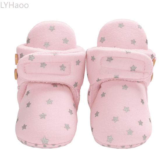LYHaoo Baby Sneakers For Winter Warm Soft Sole First Shoes Cozy Lined Toddler Booties For Boys And Girls Sizes 5 Toddler Pink(6-9 Months)