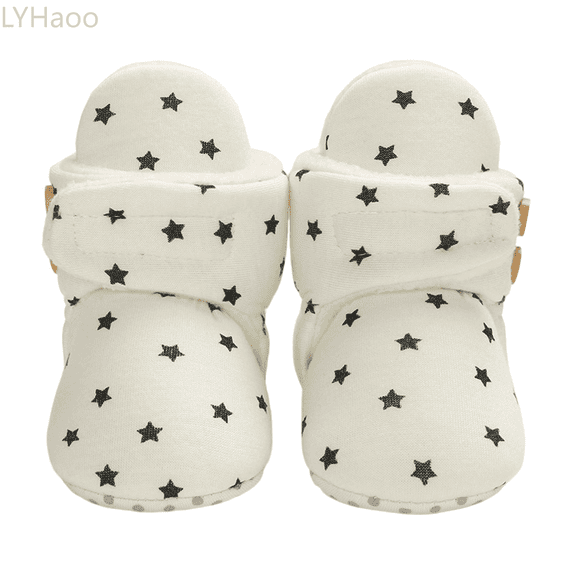 LYHaoo Baby Sneakers For Winter Warm Soft Sole First Shoes Cozy Lined Toddler Booties For Boys And Girls Sizes 5 Toddler White(6-9 Months)