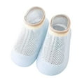 thumbnail image 1 of LYHaoo Baby Sneakers Soft Sole Breathable Mesh First Shoes For Infants Toddlers Indoor Outdoor Lightweight Comfortable Sizes 5 Blue(Toddler), 1 of 5