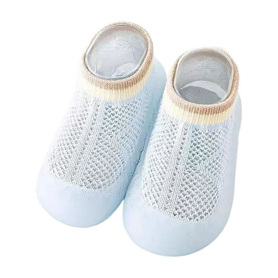 LYHaoo Baby Sneakers Soft Sole Breathable Mesh First Shoes For Infants Toddlers Indoor Outdoor Lightweight Comfortable Sizes 5 Blue(Toddler)