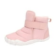 thumbnail image 1 of LYHaoo Boots for Girls Girls Winter Snow Boots Warm Lined Comfortable Casual Fashion Ankle Booties For Toddler Youth Kids Sizes 11 Pink(4.5-5 Years), 1 of 6