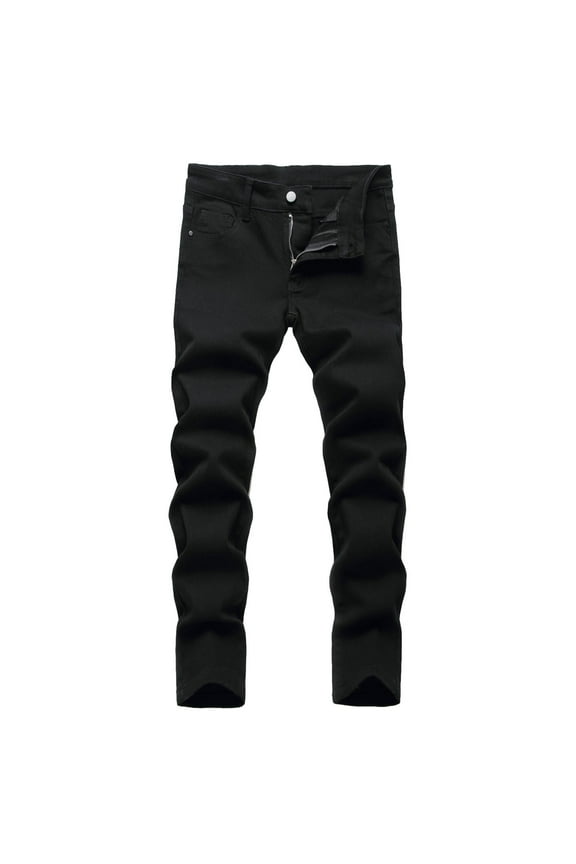 Boy's Skinny Fit Ripped Distressed Fashion Kids Denim Jeans Pants Classic Casual Pants Sizes 8-10 Years Black