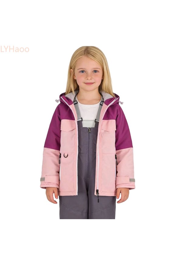 Boys All Weather Ski Jacket And Pants Windproof Thermal Hooded Snowsuit For Outdoor Sports Boys School Clothing Sets Sizes (8-9 Years)