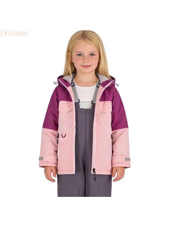 Boys All Weather Ski Jacket And Pants Windproof Thermal Hooded Snowsuit For Outdoor Sports Boys School Clothing Sets Sizes (8-9 Years)