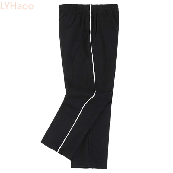 LYHaoo Boys And Girls Students Summer And Fall Casual Pants Trousers Straight Pants (3Y 9Y) Wide Leg Pants for Boys(Black)