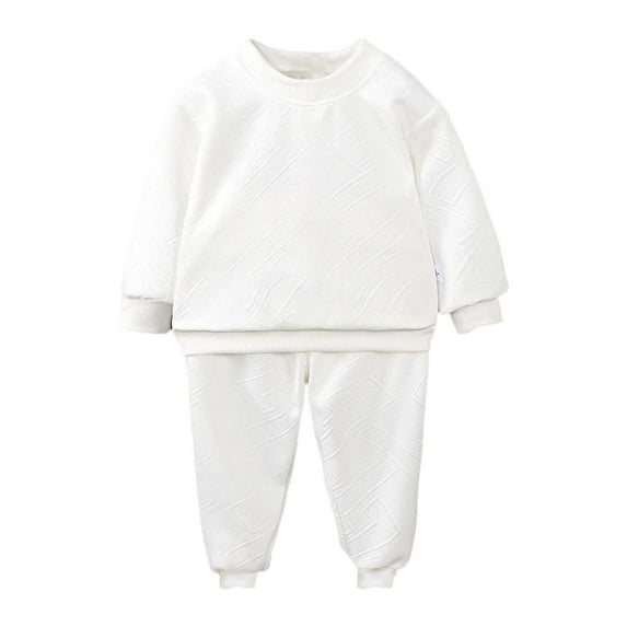 LYHaoo Boys Autumn Sets Girls Baby Hoodies Two Piece Sets Children's Casual Clothes For Young Kids Small To Medium Toddler Clothing For Ages 2 10 Hoodie Sizes 130 White