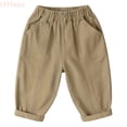 thumbnail image 1 of LYHaoo Boys Cargo Pants Style Casual Trousers With Multiple Pockets Comfortable Loose Fit Long Pants For Kids And Youth Outdoor School Wear School Pants for Boys(Yellow), 1 of 6