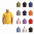 thumbnail image 1 of LYHaoo Boys Collared Shirts,Kids Boys Girls Short Sleeve Summer Casual Solid Zipper Gentleman Tops Holiday Shirts T Shirt,Sizes 5-6 Years, 1 of 5