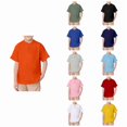 thumbnail image 1 of LYHaoo Boys Cute Tops Tees,Kids Boys Girls Short Sleeve Tee Shirt Button Front Closure Comfortable & Soft Fabric T Shirt Breathable Tshirts,Sizes 13-14 Years, 1 of 6
