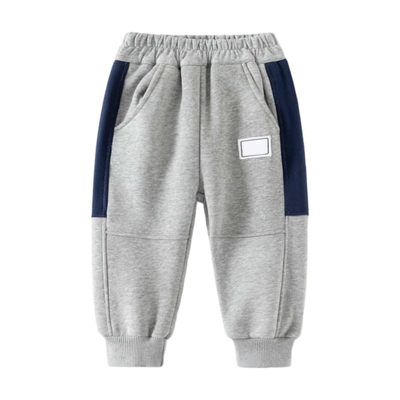 LYHaoo Boys Fleece Lined Jogger Pants Winter Thermal Kids Tracksuit Bottoms Soft Comfortable Toddler Athletic Sweatpants For Outdoor Play Boys Pants Sizes 3-4 Years Gray