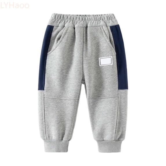 LYHaoo Boys Fleece Lined Jogger Sweatpants Winter Kids Soft Comfortable Athletic Sweatpants For Outdoor Play Outdoor Pants,Sizes 1-2 Years