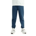 thumbnail image 1 of LYHaoo Boys Girls Solid Pants Jogger Sweatpants With Pockets Warm Kids Trousers Casual Pants Wide Leg Pants Sizes 5-6 Years Blue, 1 of 4