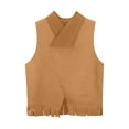 thumbnail image 1 of LYHaoo Boys Girls Western Cowboy Cow Girl Outfits Open Front Fringe Vest Party Dress Up Tassel Fringe Waist Coat Tops Sizes 9-10 Years Yellow(Big Kid), 1 of 6