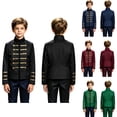 thumbnail image 1 of LYHaoo Boys Halloween Long Sleeve Jacket Stand Collar Dress Up Jacket Coat for Kids Party Performance Outfits(13-14 Years), 1 of 7