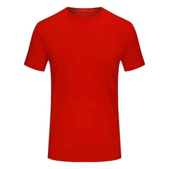 LYHaoo Boys Lightweight T Shirt Breathable Wicking Summer Cool Short Sleeve Top For Kids Comfortable Active Wear Comfort Stretch Sizes 7-8 Years Red