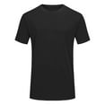 thumbnail image 1 of LYHaoo Boys Lightweight T Shirt Breathable Wicking Summer Cool Short Sleeve Top For Kids Comfortable Active Wear Comfort Stretch Sizes 3-4 Years Black, 1 of 4