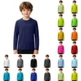 thumbnail image 1 of LYHaoo Boys Long Sleeve Swim Shirt Summer Beach Sun Rash Guard For Kids Solid Color,Boys Swimming Shirts 3-4 Years, 1 of 7