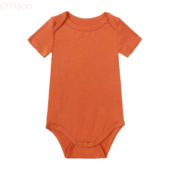 LYHaoo Boys Loose Romper Baby Boys Girls Short Sleeved Solid Romper Bodysuit Outfits,Sizes 0-3 Months