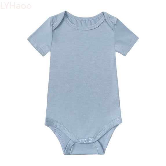 LYHaoo Boys Loose Romper Baby Boys Girls Short Sleeved Solid Romper Bodysuit Outfits,Sizes 3-6 Months
