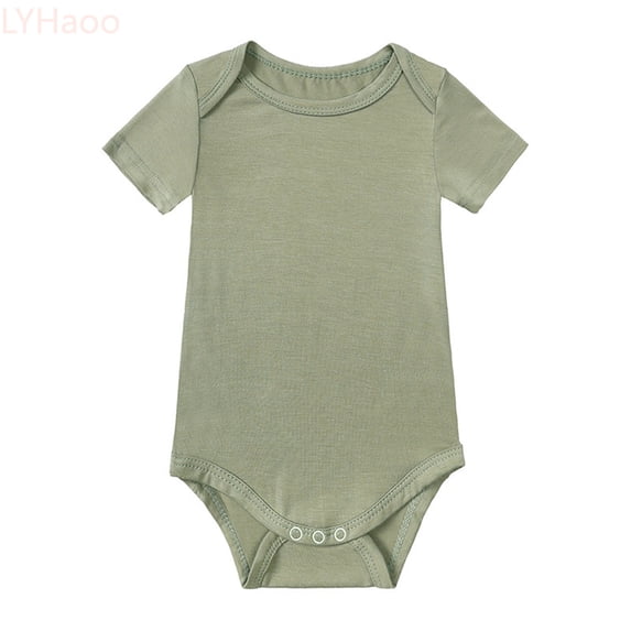 LYHaoo Boys Loose Romper Baby Boys Girls Short Sleeved Solid Romper Bodysuit Outfits,Sizes 6-12 Months