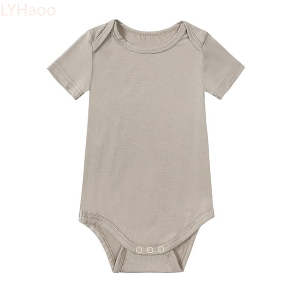LYHaoo Boys Loose Romper Baby Boys Girls Short Sleeved Solid Romper Bodysuit Outfits,Sizes 6-12 Months