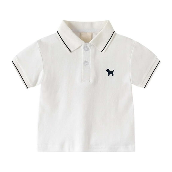 LYHaoo Boys Short Sleeve Shirt Summer Casual Kids Top Comfortable Breathable Shirt For Toddler And Children Regular Fit Sizes 3-4 Years Beige