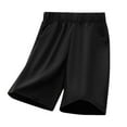 thumbnail image 1 of LYHaoo Boys Shorts For Kids Lightweight Summer Sports Activewear Comfortable Elastic Waist Casual Outdoor Play Kids Shorts Sizes 3-4 Years Black, 1 of 5