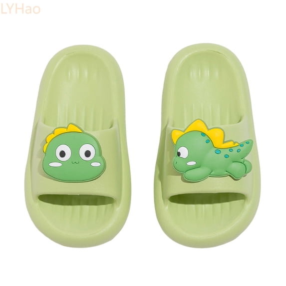 LYHaoo Boys Slippers Comfortable Footwear For Home And Outdoor Activities With Dinosaur Print Suitable For Ages 2 12 Soft And Durable EVA Material Sizes 1 Big Kid 9-9.5 Years