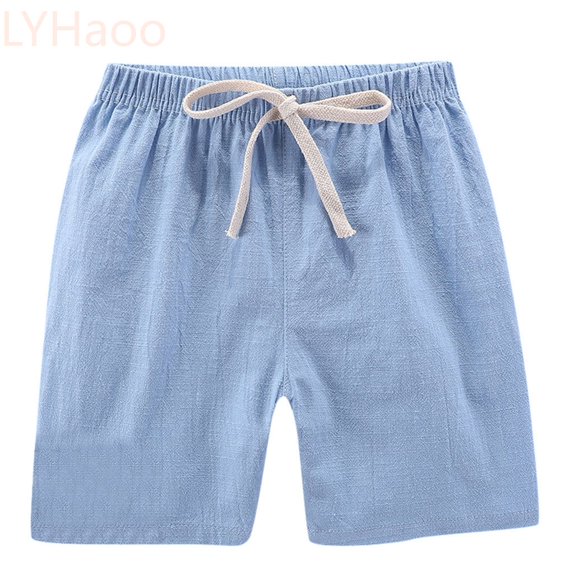 LYHaoo Boys Solid Color Shorts Elastic Waist Summer Shorts for Casual School,Sizes 8-10 Years