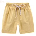 thumbnail image 1 of LYHaoo Boys Solid Color Shorts Elastic Waist Summer Shorts for Casual School,Sizes 8-10 Years, 1 of 3