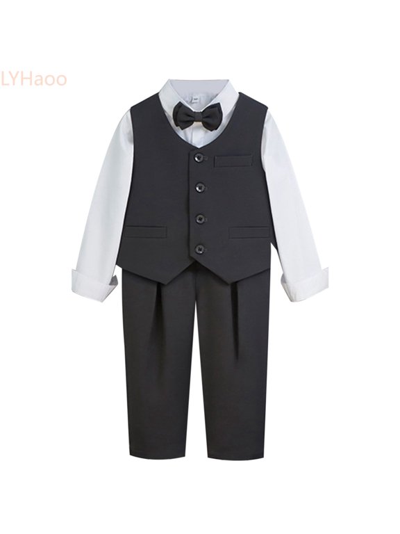 Boys Suit Jacket Formal Clothing For Performance Outfit Boys Pants Outfit Set Sizes (4-5 Years)
