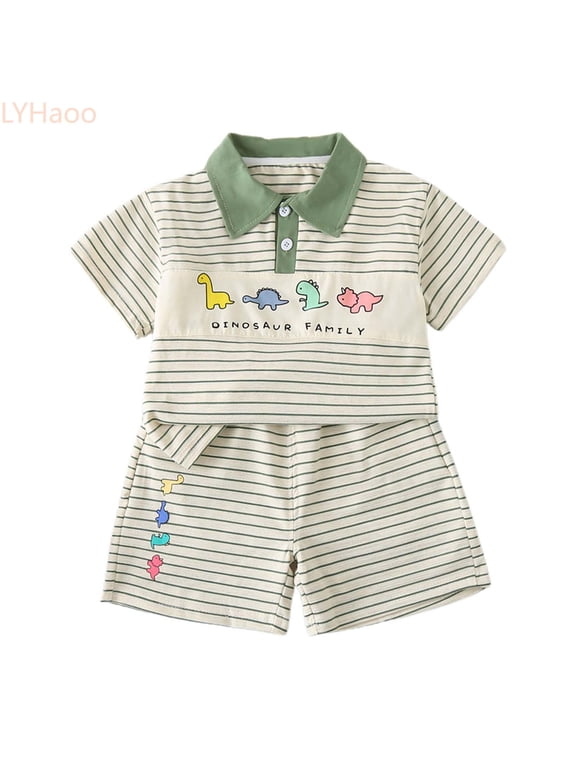 Boys Summer Outfits Set Casual Toddler Clothes For 1 66Years Old Boys Shorts Clothing Set Sizes (1-2 Years)