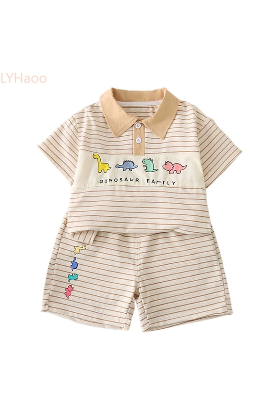 Boys Summer Outfits Set Casual Toddler Clothes For 1 66Years Old Boys Shorts Clothing Set Sizes (1-2 Years)