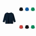 thumbnail image 1 of LYHaoo Boys T Shirts,Toddler Kids Girls Boys Long Sleeve Basic T Shirt Casual Tees Shirt Tops Solid Color,Sizes 6-8 Years, 1 of 3